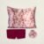 poduszka i maska: print coral + maska deep wine