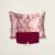 poduszka print coral + maska deep wine